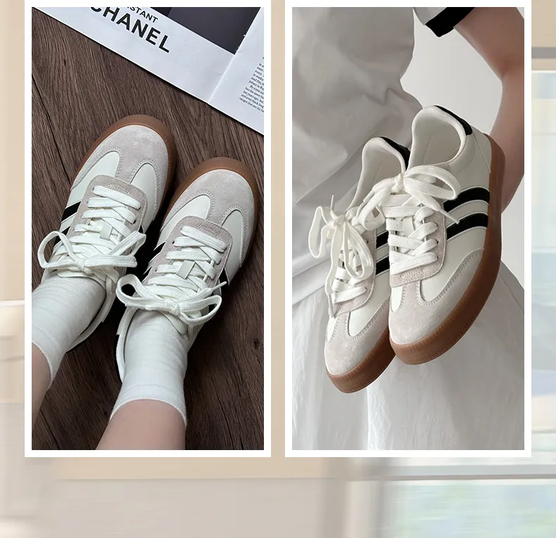 Hotwind Women's Casual Shoes Retro Blue Versatile Deqin Footwear