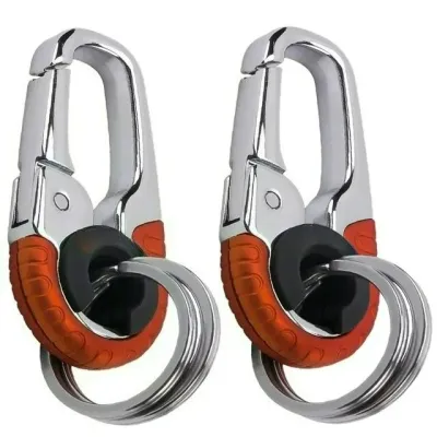 🔥HOT SALE🔥 3Pcs Car Key Buckle Stainless Steel High Quality Key Ring Key Chain Hook Outdoor Carabiner Climbing Keyfob for Men Gift