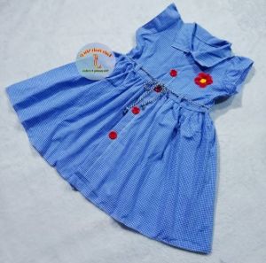 Dress Halus Adem anak 1 2 tahun baju anak cewek perempuan kancing / pilih warna