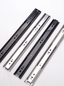 TOAO Hydraulic Drawer Guide Slide Thickened Soft Close Heavy Duty Drawer Guide 3 Folds Full Extension Drawer Guide