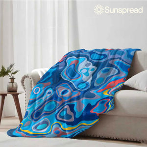Beast Kingdom | Color Swirl Soft Warm Flannel Blanket Lightweight Cozy Christmas Halloween Home Decor Room