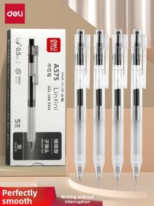 Deli | Exam Practice Pen Comfort Grip Soft Rubber Black Pen Fast Drying Smooth 0.5mm