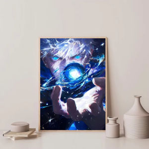 Kayou | Oil Painting By Numbers on Canvas Anime Jujutsu Kaisen Gojo Satoru Home Decor for Living Room Bedroom Handmade Gift Frameless