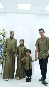 Dthree - Sarimbit Terbaru 2026 Claretta Series (Olive) / Baju Couple Keluarga Trendy