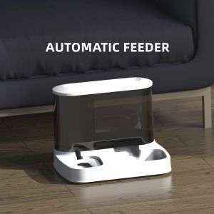 2 in 1 Pet Automatic Feeder Visual Water Dispenser Integrated Cat Food Bowl Large Capacity Cat Bowl Dog Bowl Dog Accessories