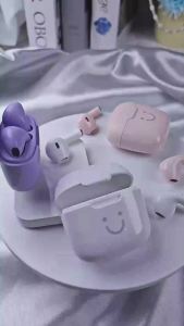 Fashion Cute Smiley Semi‑in‑Ear TWS Wireless Earphones Stereo Sport Earbud For Daily Leisure Entertainment