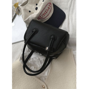 Fashionable Korean Ladies Handbag New 2024 Model Soft Surface Zipper Closure Pink Sakura Pattern Small Square Bag For Casual Use