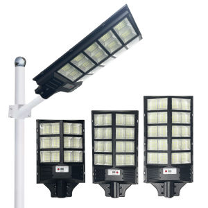 LIKHA Ultra-Bright LED Solar Street Light Dusk to Dawn with Remote & Light Control IP67 Waterproof Outdoor Lighting