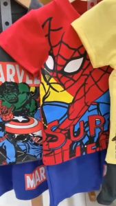 Đồ Bộ Bé Trai Size 8-18kg Thun Cotton Co Giãn 4 Chiều Mềm Mát Hình Siêu Nhân.1637.kt