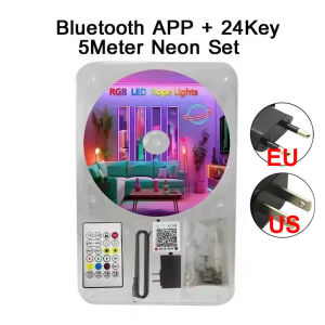 Outdoor Rgb Neon Led Lights Strip 24V 15 Meters 20 Meter 5 Meters 10M Bluetooth App Remote Control Neon Outside Christmas Light