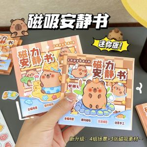 Capybara Magnetic Quiet book kostum pendidikan kanak-kanak sticker magnetik cute Capybara cut-free buatan tangan DIY mainan