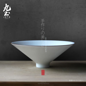 JiuTu Large Ceramic Tea Cup Japanese Style Vintage Zen Gongfu Tea Set Owner Cup Shape Tea Lamp from Jingdezhen Handmade