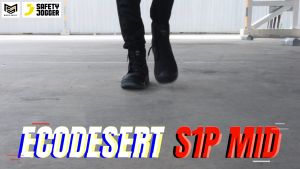 ECODESERT S1P MID รองเท้าเซฟตี้ ของแท้พร้อมส่ง หุ้มข้อ พื้นกันทะลุ ระบายอากาศ