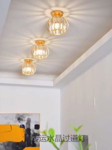 Lampu Plafon kristal Ceiling Minimalis Kaca 6001 Lampu kristal plafon rumah modern (Termasuk bohlam E27 12W)