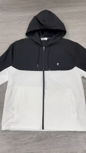 ZEKE C0047 Mens Waterproof Hooded Jacket Embroidered Logo Raglan Sleeve Tops jackets for men Lelaki Lengan Panjang Casual Coats