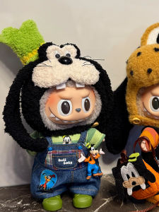 Handmade Original Labubu Doll Clothes Set High Flyer Overalls Macaron Colorful Second And Third Generation 17cm Plush Toy