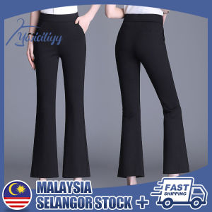 Plus Size M-2XL Women High Waist Bootcut Pants For Women Micro Flared Pants seluar bootcut perempuan