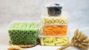 Thinwall Persegi + Tutup Ukuran 150 ml 350ml 500ml 750ml 1000ml 1500ml 2000ml 3000ml Kotak Makanan Wadah Plastik Thinwall Square Tempat Kue Snack Food Container isi 25 pcs