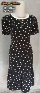 Midi Dress Black Polka