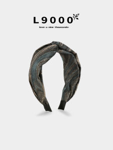 New Chinese Style Wide Edge Water Ink Pattern Satin Hairband Womens Fashionable Headwear Luxury Hair Accessory L9000