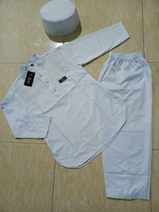 Baju Koko Putih Anak Laki Laki Bordir Arori 5-12 Tahun