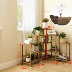 DANBIYIN | Giá Đỡ Thực Vật Nhiều Tầng Trong Nhà Ngoài Trời Gỗ Cứng