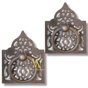Tarikan Pintu Gebyok Kuningan Motif Gby 061 Antik 2 Pcs