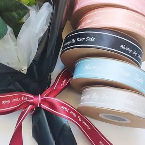 Nijito-45m 2.5cm Always By Your Side Ribbon Reben Riben Gift Satin Organza Flower Bouquet Birthday Bunga Hadiah Hantaran