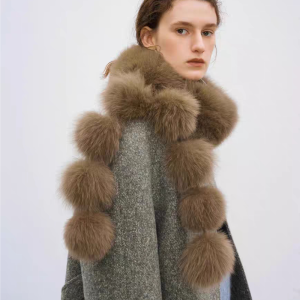 ผ้าพันคอขนเฟอร์เทียมลายขนจิ้งจอกสำหรับผู้หญิง ผ้าพันคอขนนุ่ม อุ่นสบายสำหรับฤดูหนาว สไตล์ลำลอง ใช้คลุมคอหรือเป็นปลอกคอสำหรับกิจกรรมกลางแจ้ง