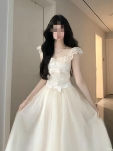 CHANGTONG | Bow Waist Flared Fairy Dress
