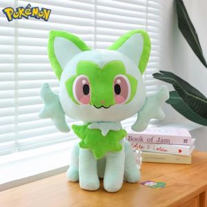 Takara Tomy | Big Size Pokémon Sprigatito Plushies Cartoon Kawaii Stuffed Animal Ornament Comfortable Soft Doll Children Toys Gift