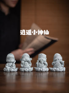 Tranh Trang Trí Bàn Làm Việc Phong Cách Trung Hoa Guan Yu Thần Tài Ba Đồ Trang Trí Thủ Công Tranh Đá Thủ Công Sáng Tạo