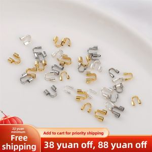 14K Gold Plated U-Shaped Clasp DIY Handmade Beading Bracelet Necklace Jewelry Accessories Horse Hoof Buckle End Buckle