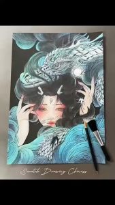 Scratch Chinese style Series ชุดสมุดภาพขูดนางวรรณคดีจีน