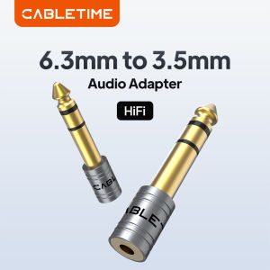 CABLETIME Jack 6.35mm to 3.5mm Microphone Audio Plug for Amplifier Speaker AUX Cable 6.35mm Jack Aux to 3.5 mm Electric Adapter