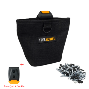 TOOLHUWEI Tool Pouch Nails Screws Bag Large Capacity Waterproof Hardware Waist Tools Bag Electrician Oxford Portable Storage Bag