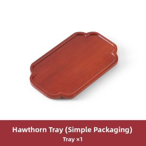 Chinese Tea Serving Tray Bamboo Wooden Rectangular