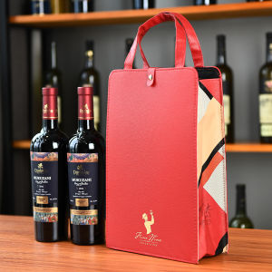 กล่องบรรจุภัณฑ์ไวน์แดงระดับไฮเอนด์ กระเป๋าของขวัญ กล่องเปล่า กล่องกระดาษ กล่องกระดาษ กล่องใส่ไวน์แดง กล่องใส่ไวน์แดงแบบถือได้ กล่องใส่ไวน์แดงแบบใส