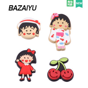 Cherry Small Ball Shoe Flower Accessory for Crocs/Crocs Fish Hole Shoes High-End Feeling Shoe Buckle Parts BaZiYu Brand