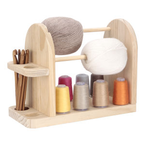 1Pcs Yarn Rack Sewing Thread Spool Wool Ball Winding Thread Rack Wooden Spinning Knitting Tool Beginner Crochet Hook Tool