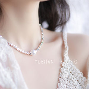 Luxurious Pearl Silver Dust Necklace YUEJIAN Star River Dot Light Luxury Niche Ins Internet Famous Blogger Clavicle Chain Womens Fashion Jewelry