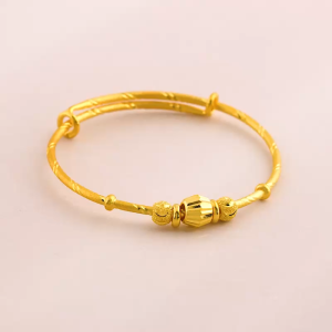 Chow Sang Sang 周生生 999.9 24K Pure Gold Chinese Gifting Collection Bead Adjustable Bangle for Tiny Size 31738K Price-by-Weight 4.49g Gold