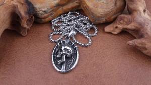 Vintage Design Skull Necklaces For Mens Popular Stainless Steel Cross Pendants Punk Hip Hop Male Jewelry Charm Halloween Gifts