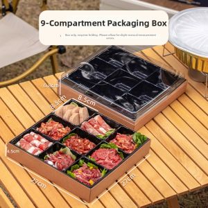 Nine-compartment Disposable Food Tray