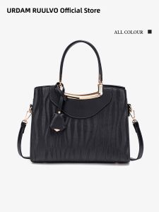 URCDN RDALVO | Elegant Black Pleated Tote