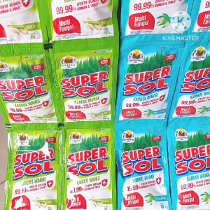 SUPERSOL karbol wangi 19ML 1 renceng isi 12 sachet