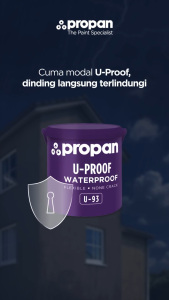 Cat Luar Rumah 4kg Propan UProof U93 Warna Putih Abu Hitam Krem Ungu Kuning Oren Merah Hijau Biru