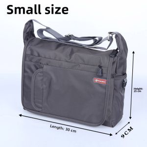 Large Capacity Oxford Cloth Mens Shoulder Bag Black Crossbody Business Multi-Functional Backpack Casual Soft Handle for Young Men