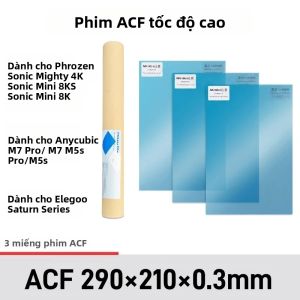 3 Chiếc Phim ACF Kích Thước A4 210x290x0.3mm Cho Phrozen Sonic Mighty 4K Saturn Series M7 Pro M7 Màn Hình LCD Tốc Độ Cao 3D Máy In Phát Hành Phim