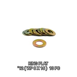 Ring Plat "12 (WP 8 X 16) Harga Per Pak Isi 10 - Reng Plate Pelat Washer Kunci 12 Diameter 8mm x 16mm Tebal 1mm